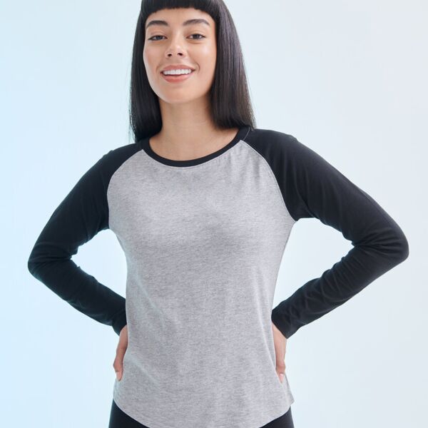 Women's long sleeve baseball t-shirt Thumbnail