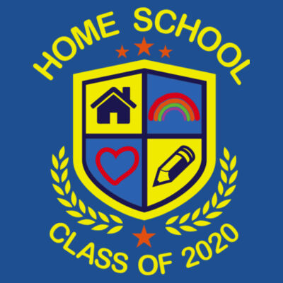 Home School - Class of 2020 - Embroidered Adult T-Shirt Design
