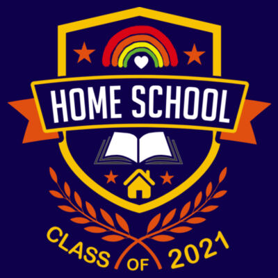 Home School - Class of 2021 - Embroidered Children's Zipped Hoodie Design